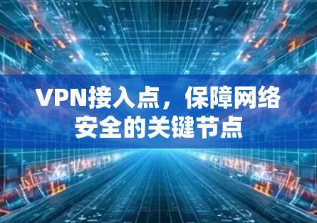 VPN接入点,保障网络安全的关键节点 VPN接入点,保障网络安全的关键节点