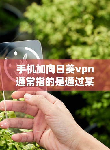 手机加向日葵vpn通常指的是通过某种方式将手机与向日葵VPN服务结合起来,可能是通过VPN连接到更远的连接点,以便实现与他人面对面交流 手机加向日葵vpn通常指的是通过某种方式将手机与向日葵VPN服务结合起来,可能是通过VPN连接到更远的连接点,以便实现与他人面对面交流