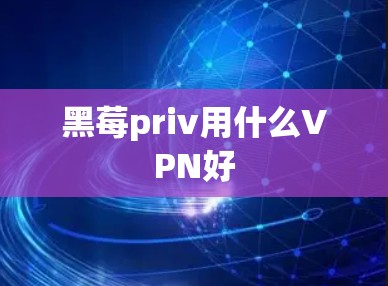 黑莓priv用什么VPN好