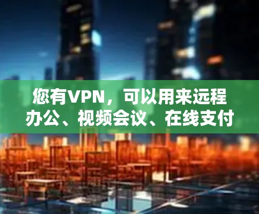 您有VPN，可以用来远程办公、视频会议、在线支付等，具体选择取决于您的目标和使用地点。以下是详细的建议